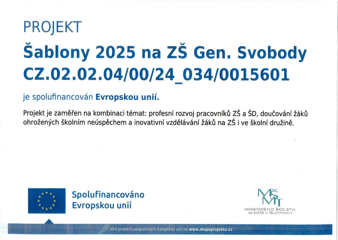 Šablony 2025