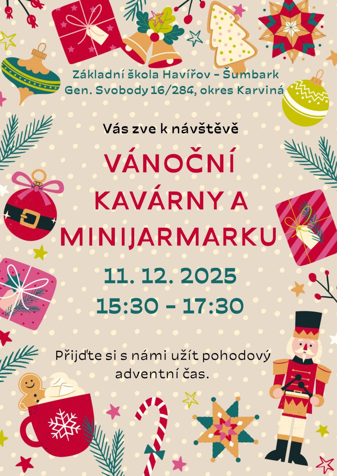 Vánoční kavárna a minijarmark