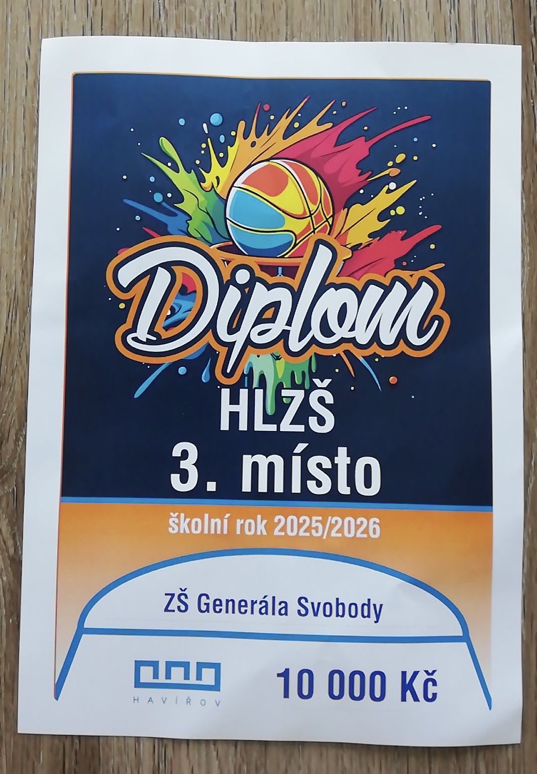 0f44174e-d260-4525-8e97-df70fc834884 Generálka je třetí nejlepší v Havířově! Úspěch v Havířovské lize ZŠ