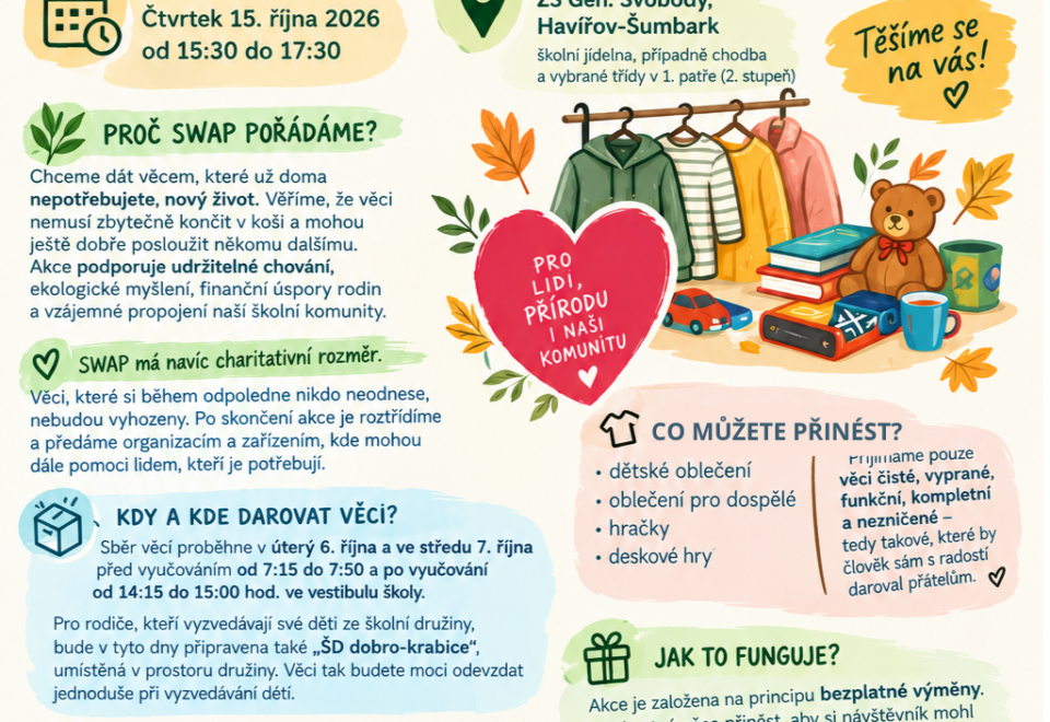 SWAP – dobročinný bazárek!